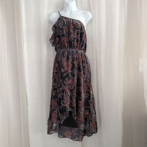 Adelyn Rae‎ Womens Dress Velvet Burnout One Shoulder Size S New